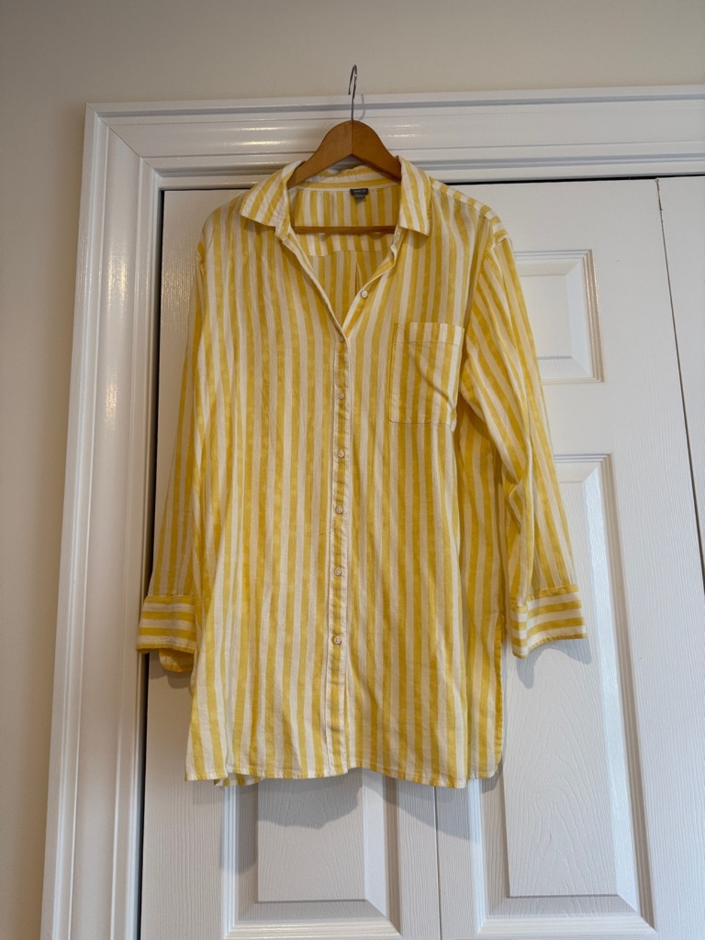 aerie Yellow & White Striped Button-Up Tunic